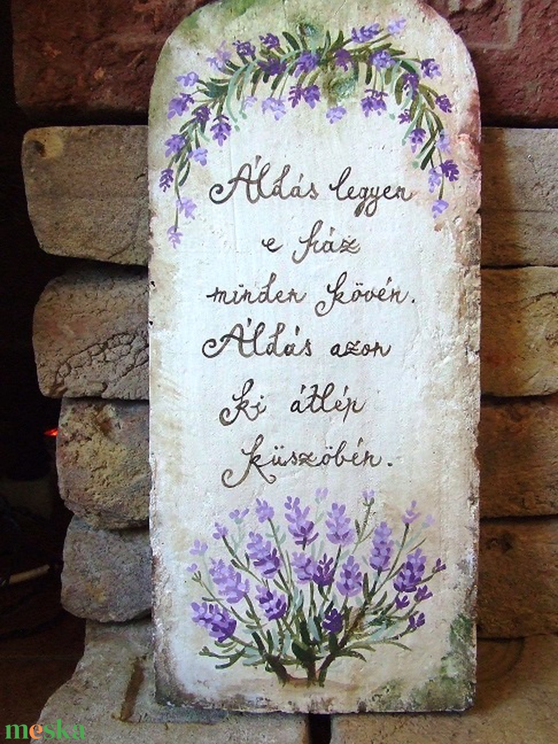 Festett Áldás (levendulás) - otthon & életmód - vallás - házi áldás - Meska.hu Festett Áldás (levendulás) - otthon & életmód - vallás - házi áldás - Meska.hu