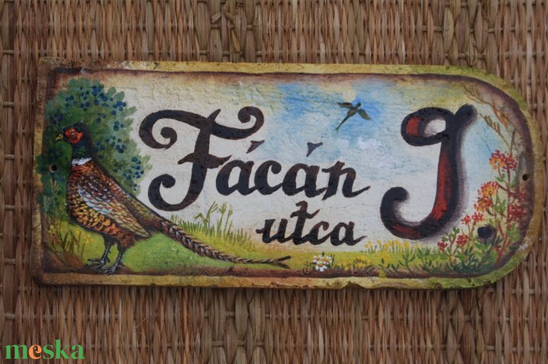 Festett házszámtábla - otthon & életmód - ház & kert - házszám - Meska.hu