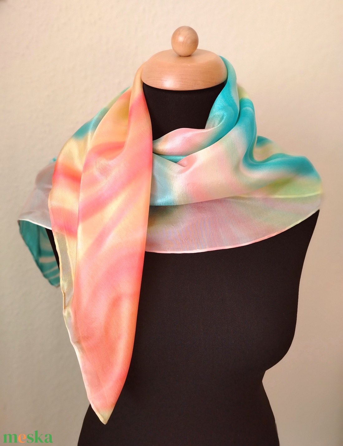 Áramlás selyemkendő Tavasz  - ruha & divat - sál, sapka, kendő - kendő - Meska.hu