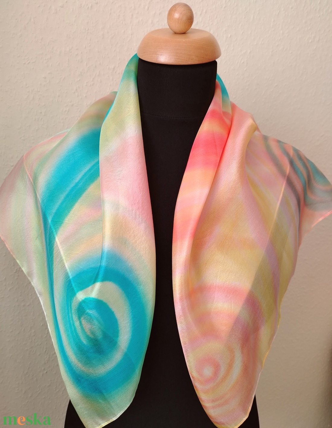 Áramlás selyemkendő Tavasz  - ruha & divat - sál, sapka, kendő - kendő - Meska.hu