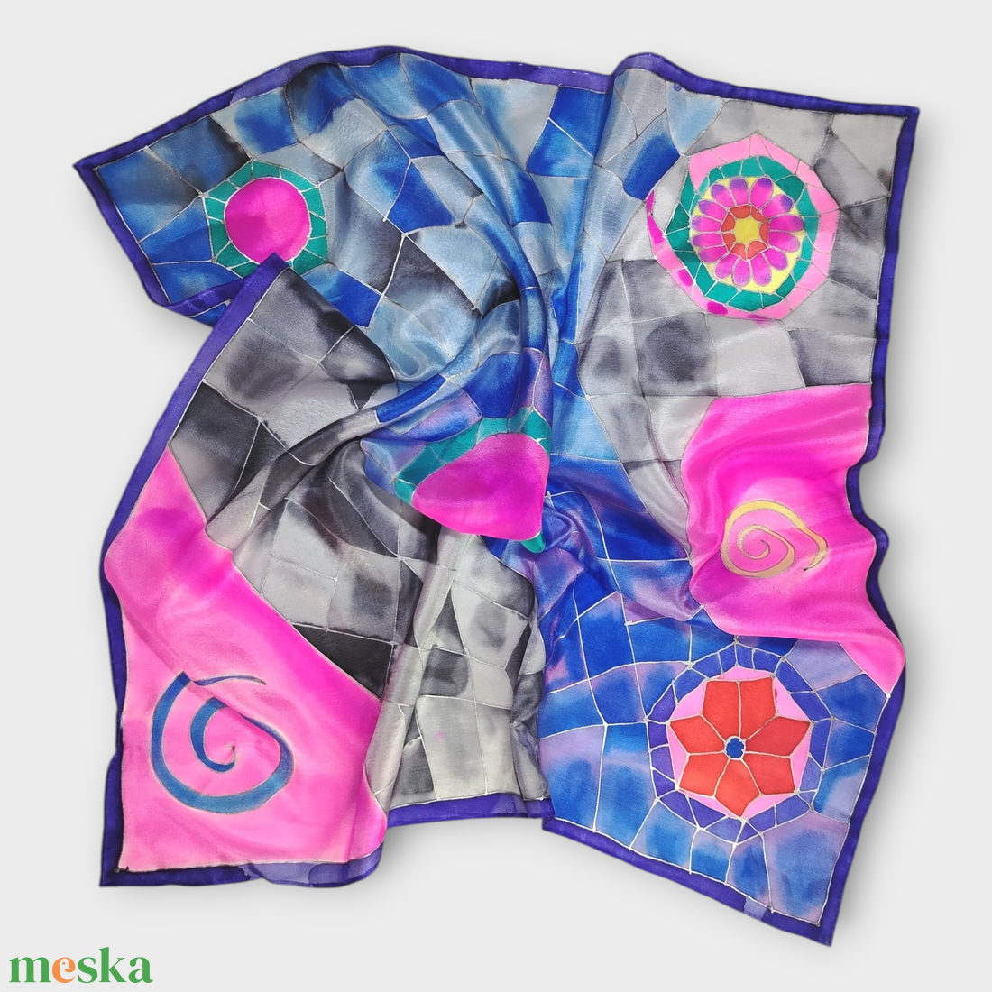 Barcelona selyemkendő - tél - ruha & divat - sál, sapka, kendő - kendő - Meska.hu