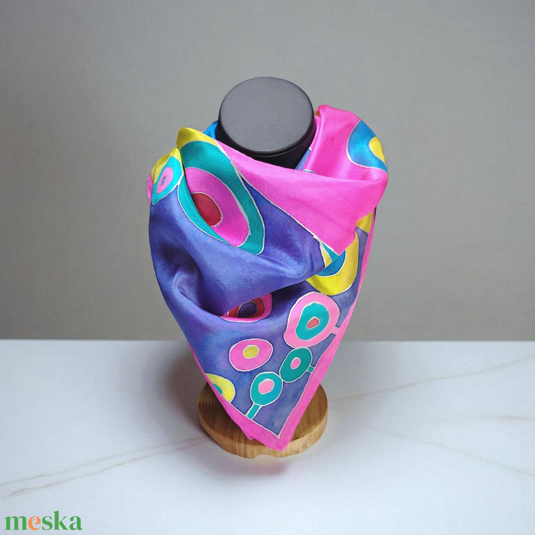 Happy city selyemkendő - Tél  - ruha & divat - sál, sapka, kendő - kendő - Meska.hu