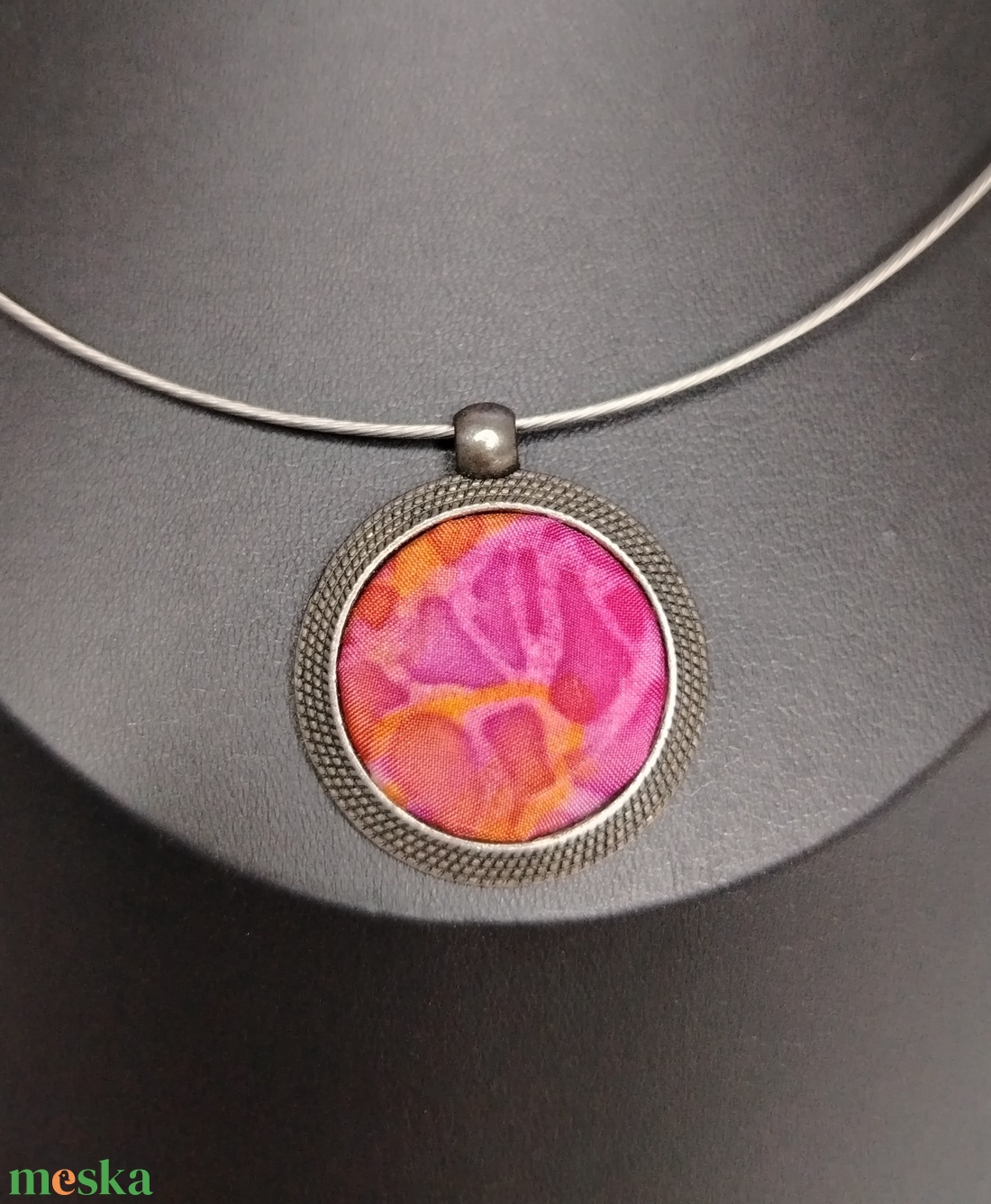 Selyem nyakék, medál  - ékszer - nyaklánc - medál - Meska.hu