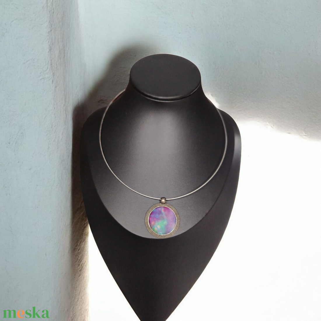 Selyem medál - Nyár  - ékszer - nyaklánc - medál - Meska.hu