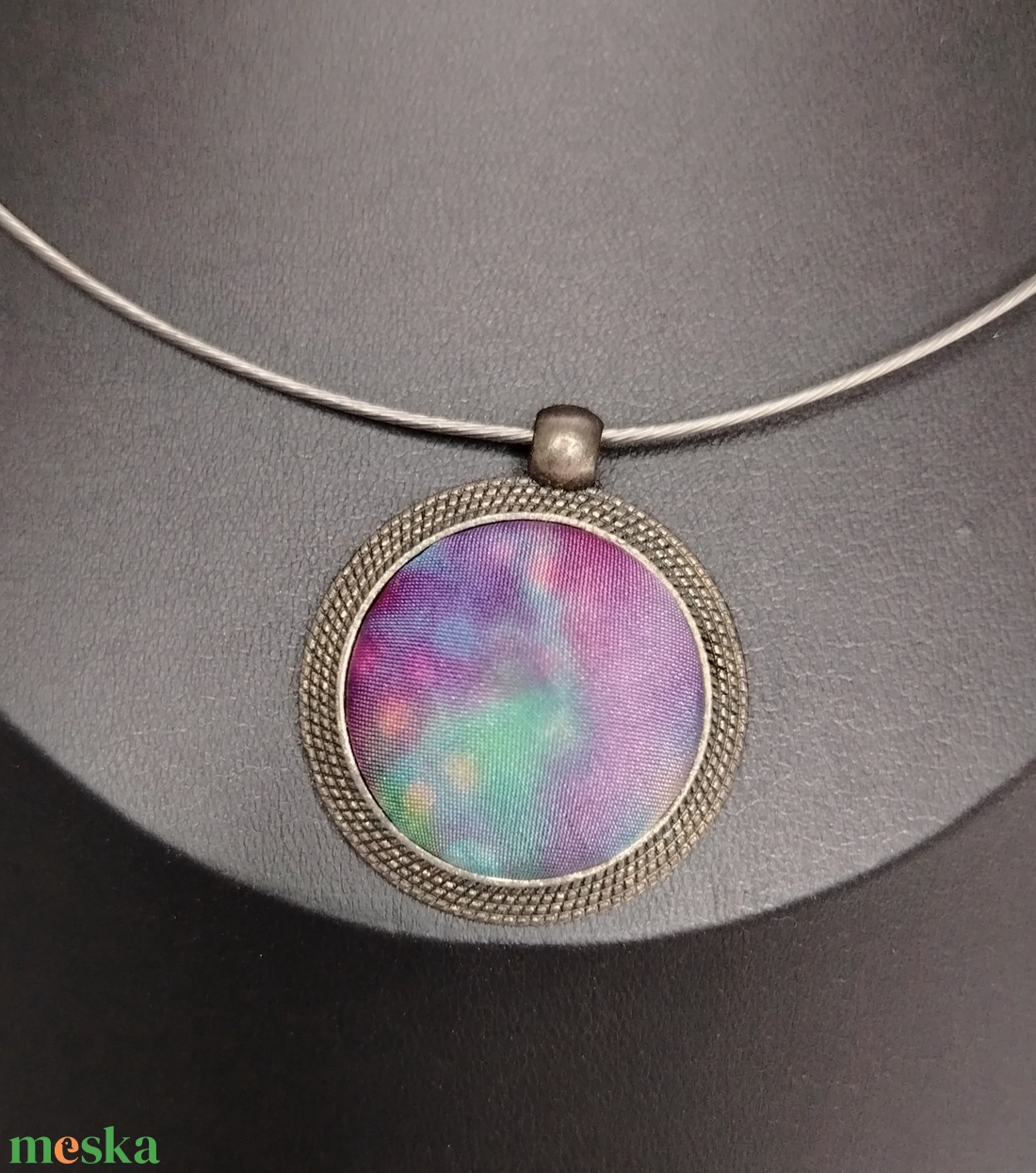 Selyem medál - Nyár  - ékszer - nyaklánc - medál - Meska.hu