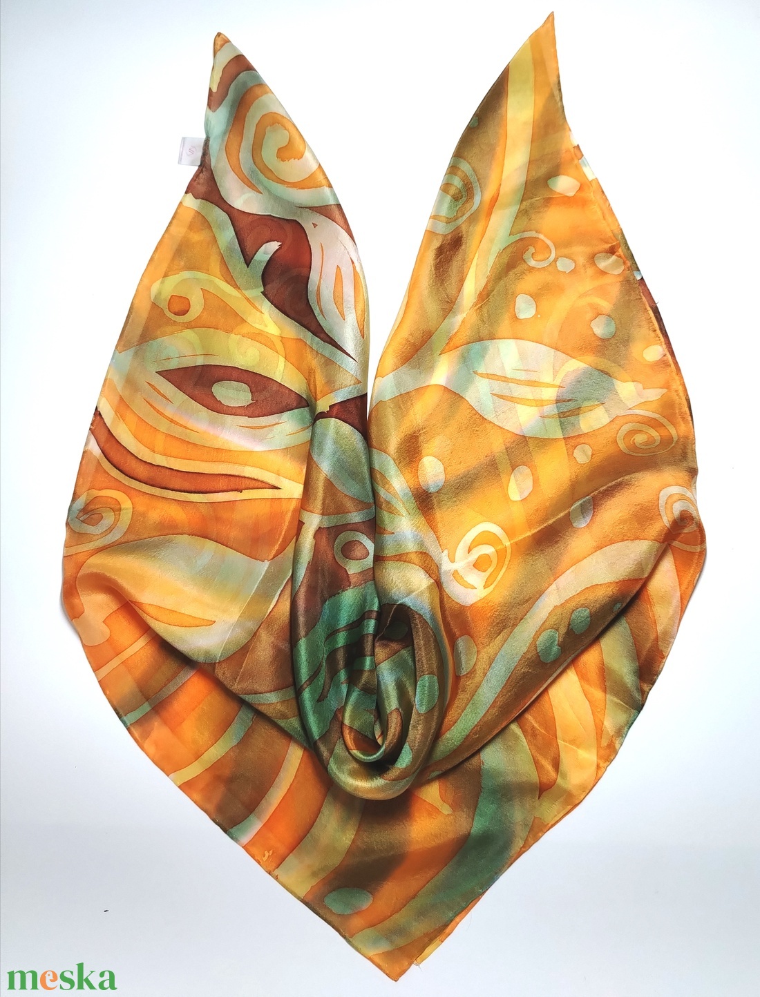 Űrvirág selyemkendő - ősz  - ruha & divat - sál, sapka, kendő - kendő - Meska.hu
