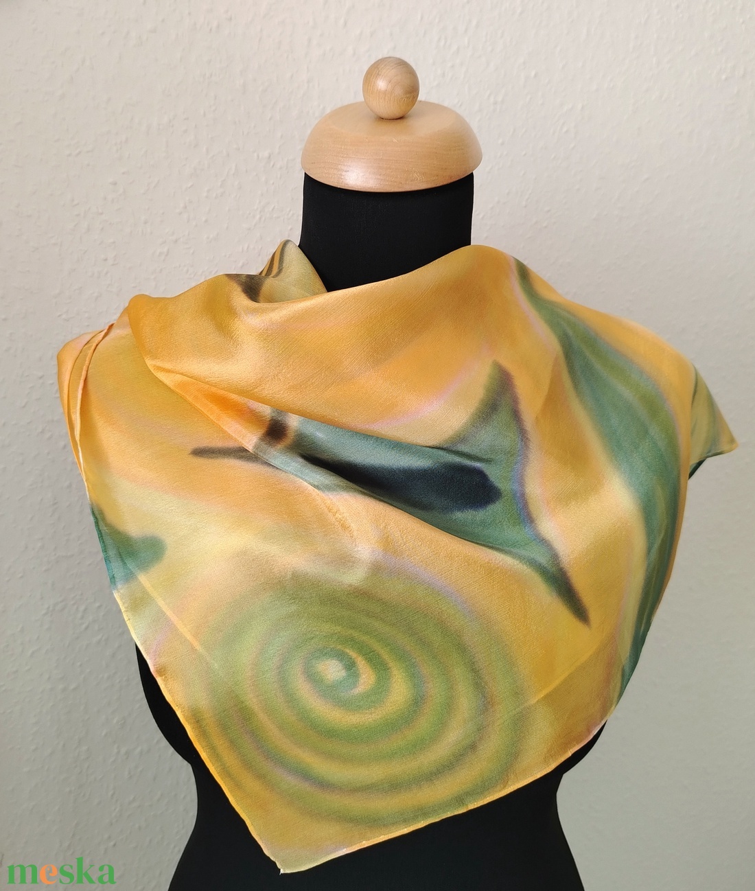 Őszi áramlás selyemkendő  - ruha & divat - sál, sapka, kendő - kendő - Meska.hu