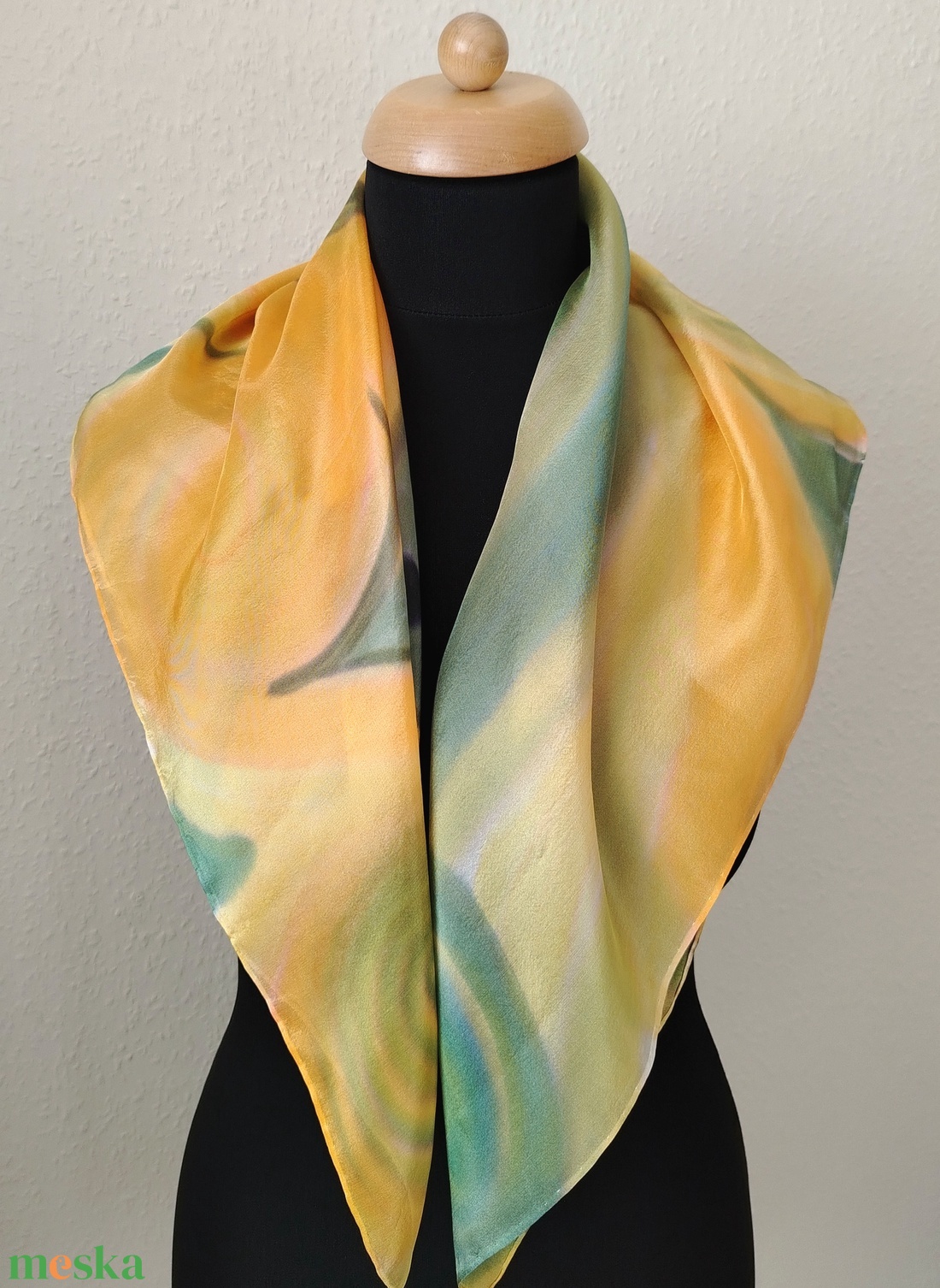 Őszi áramlás selyemkendő  - ruha & divat - sál, sapka, kendő - kendő - Meska.hu