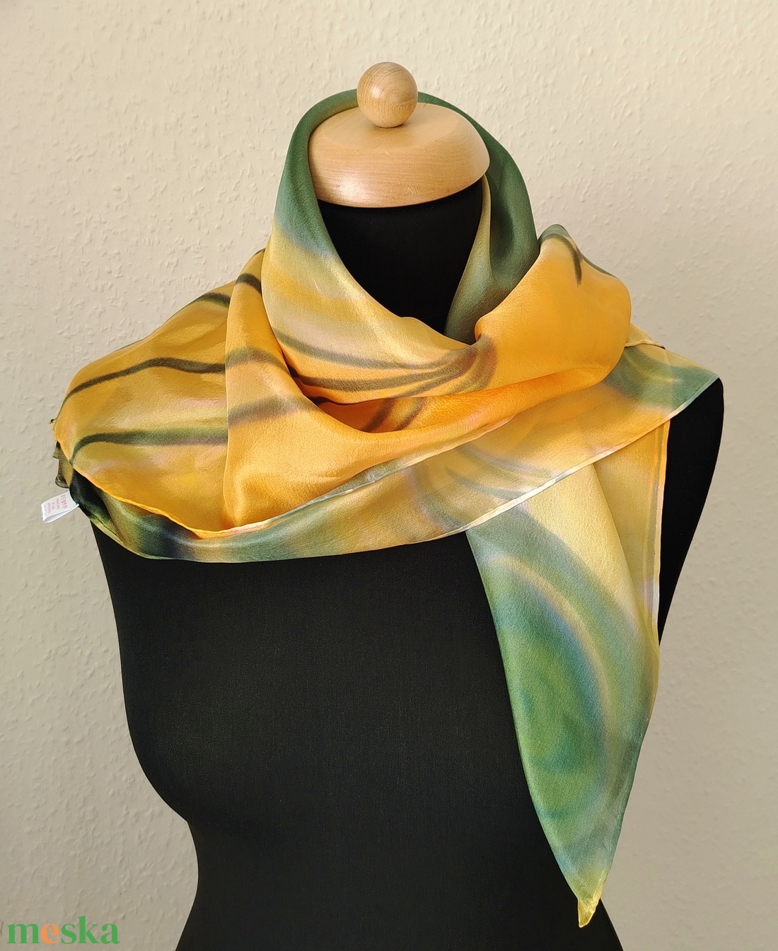 Őszi áramlás selyemkendő  - ruha & divat - sál, sapka, kendő - kendő - Meska.hu