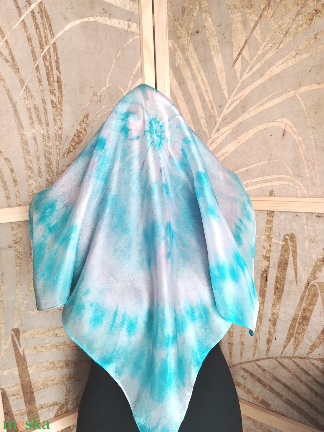 Mandala selyemkendő  - ruha & divat - sál, sapka, kendő - kendő - Meska.hu