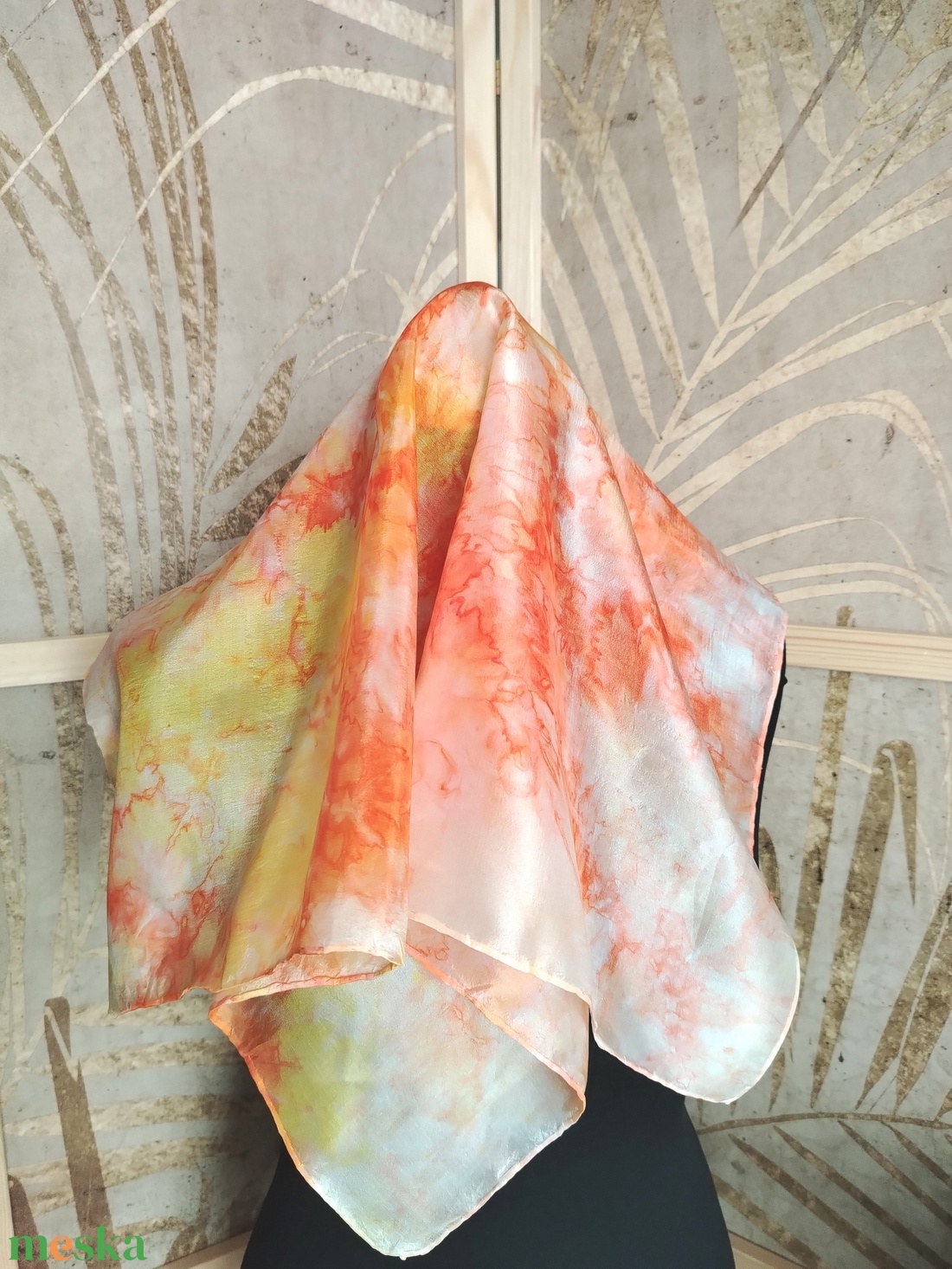 Márvány selyemkendő  - ruha & divat - sál, sapka, kendő - kendő - Meska.hu