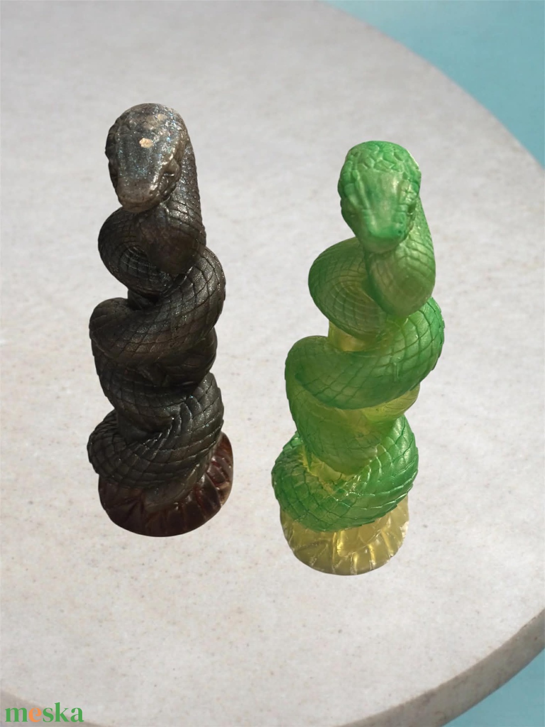 Kígyó a fára tekeredve dísztárgy - otthon & életmód - dekoráció - dísztárgy - Meska.hu