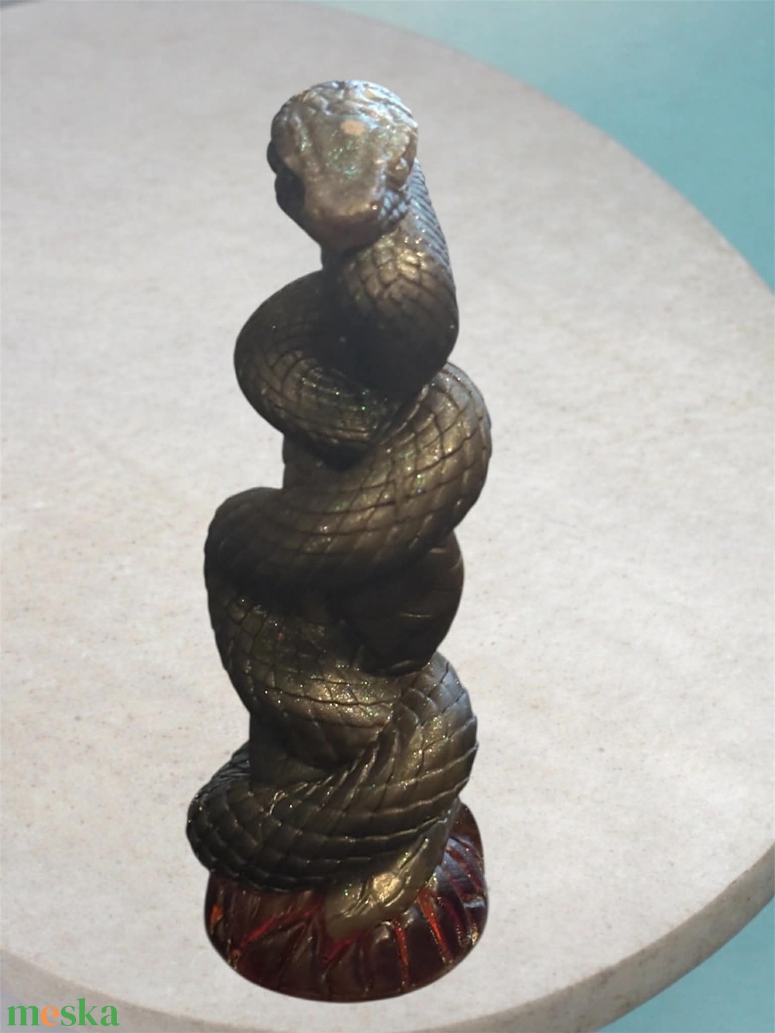 Kígyó a fára tekeredve dísztárgy - otthon & életmód - dekoráció - dísztárgy - Meska.hu