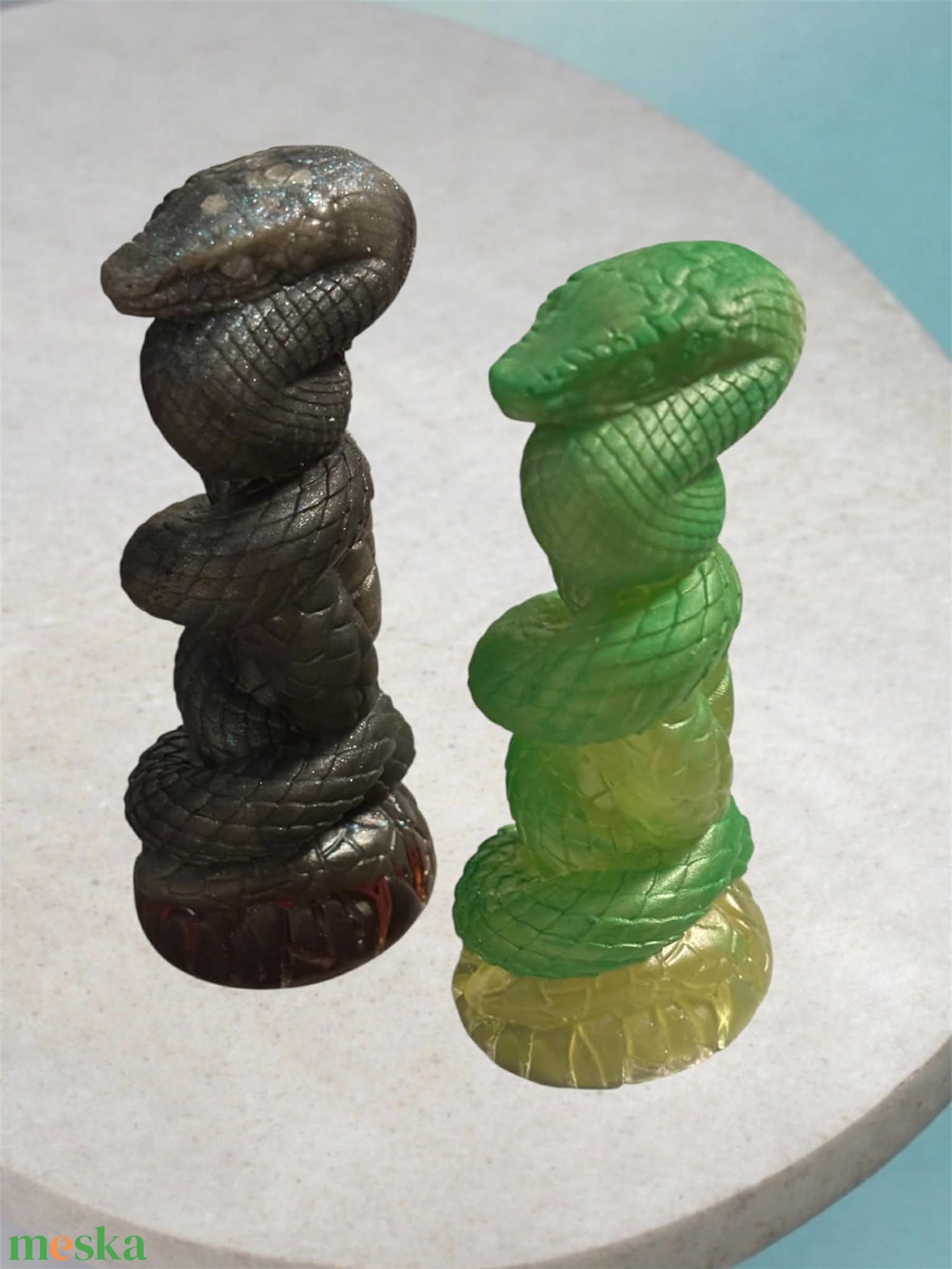 Kígyó a fára tekeredve dísztárgy - otthon & életmód - dekoráció - dísztárgy - Meska.hu