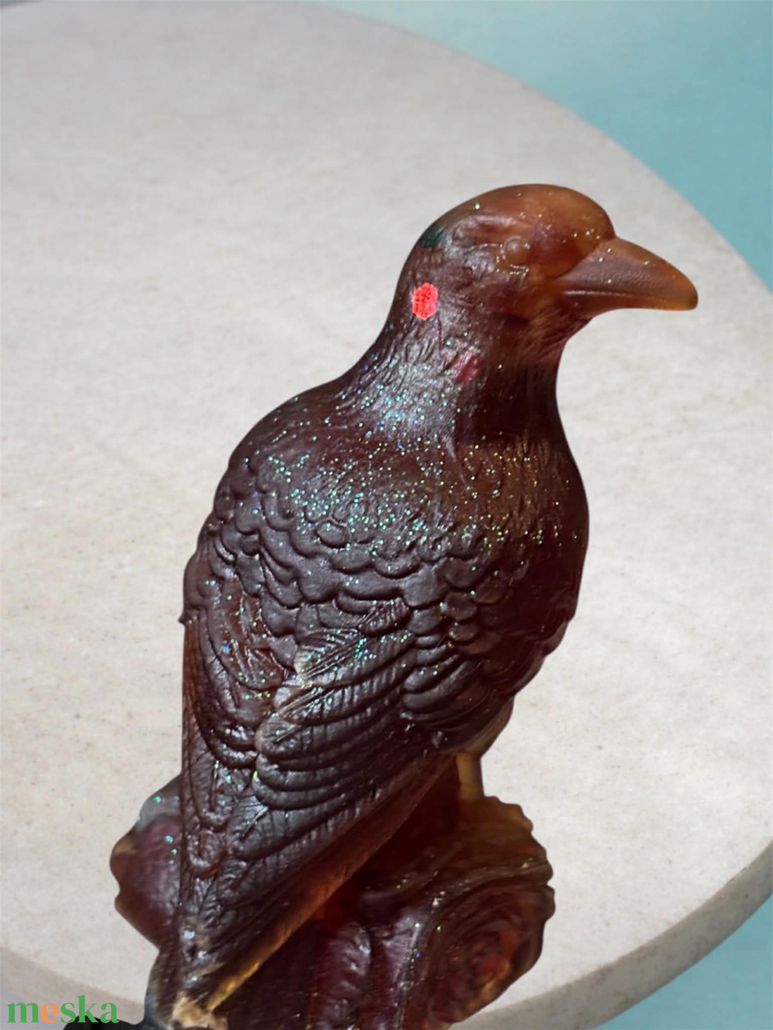 Varjú a farönkön dísztárgy - otthon & életmód - dekoráció - dísztárgy - Meska.hu