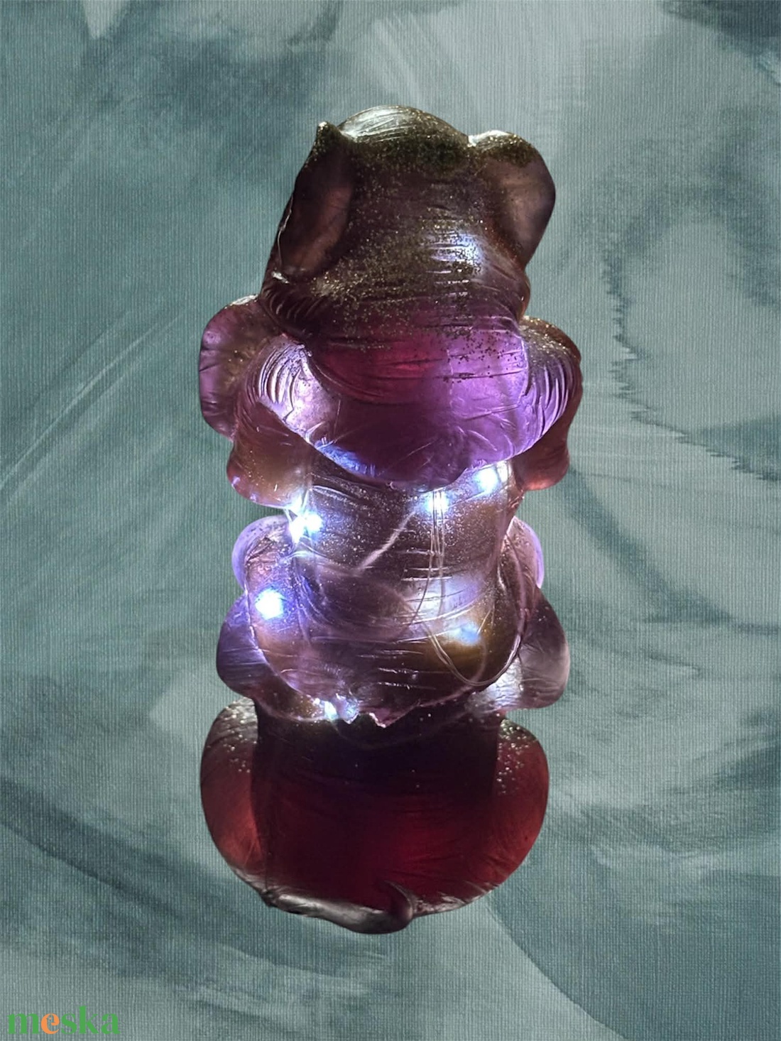 Nem hall, nem lát és nem beszél fényfüzéres elefánt szobor - otthon & életmód - dekoráció - dísztárgy - Meska.hu