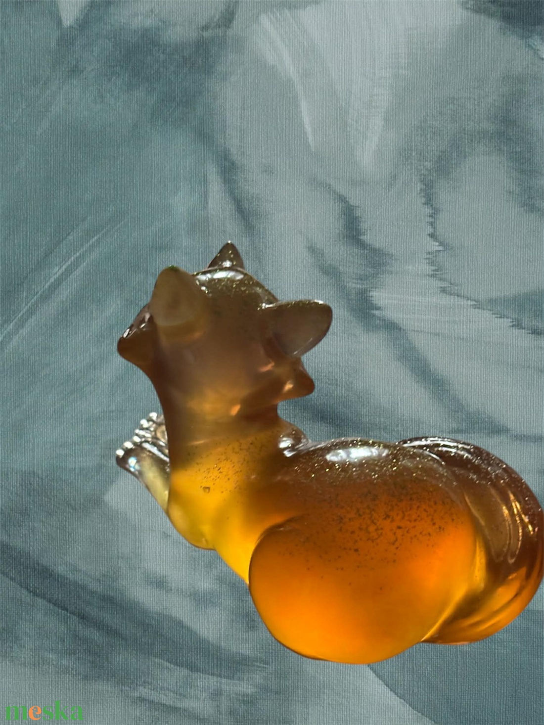 Fekvő róka dísztárgy - otthon & életmód - dekoráció - dísztárgy - Meska.hu