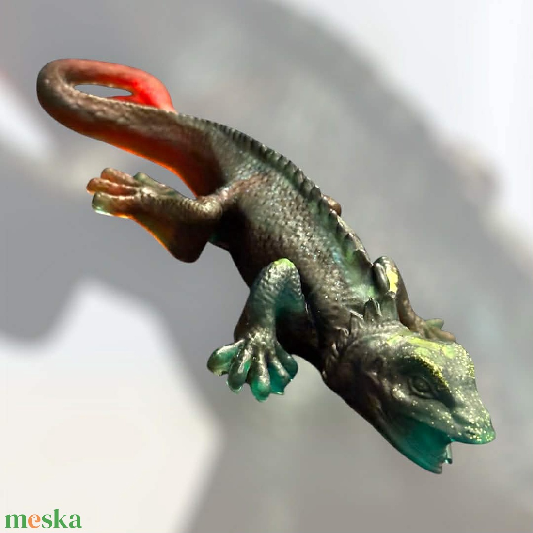 Különleges gyík szobor - otthon & életmód - dekoráció - dísztárgy - Meska.hu