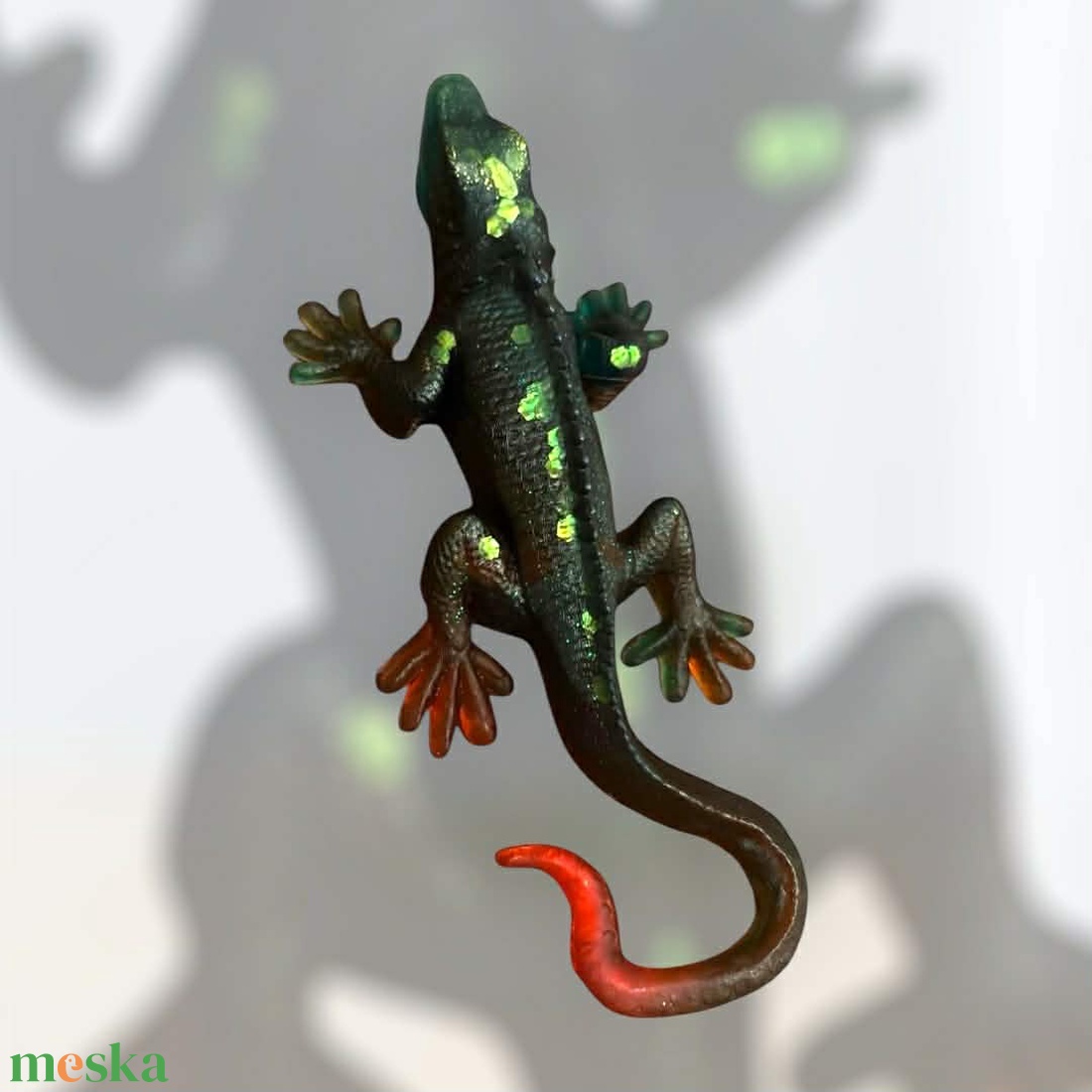 Különleges gyík szobor - otthon & életmód - dekoráció - dísztárgy - Meska.hu
