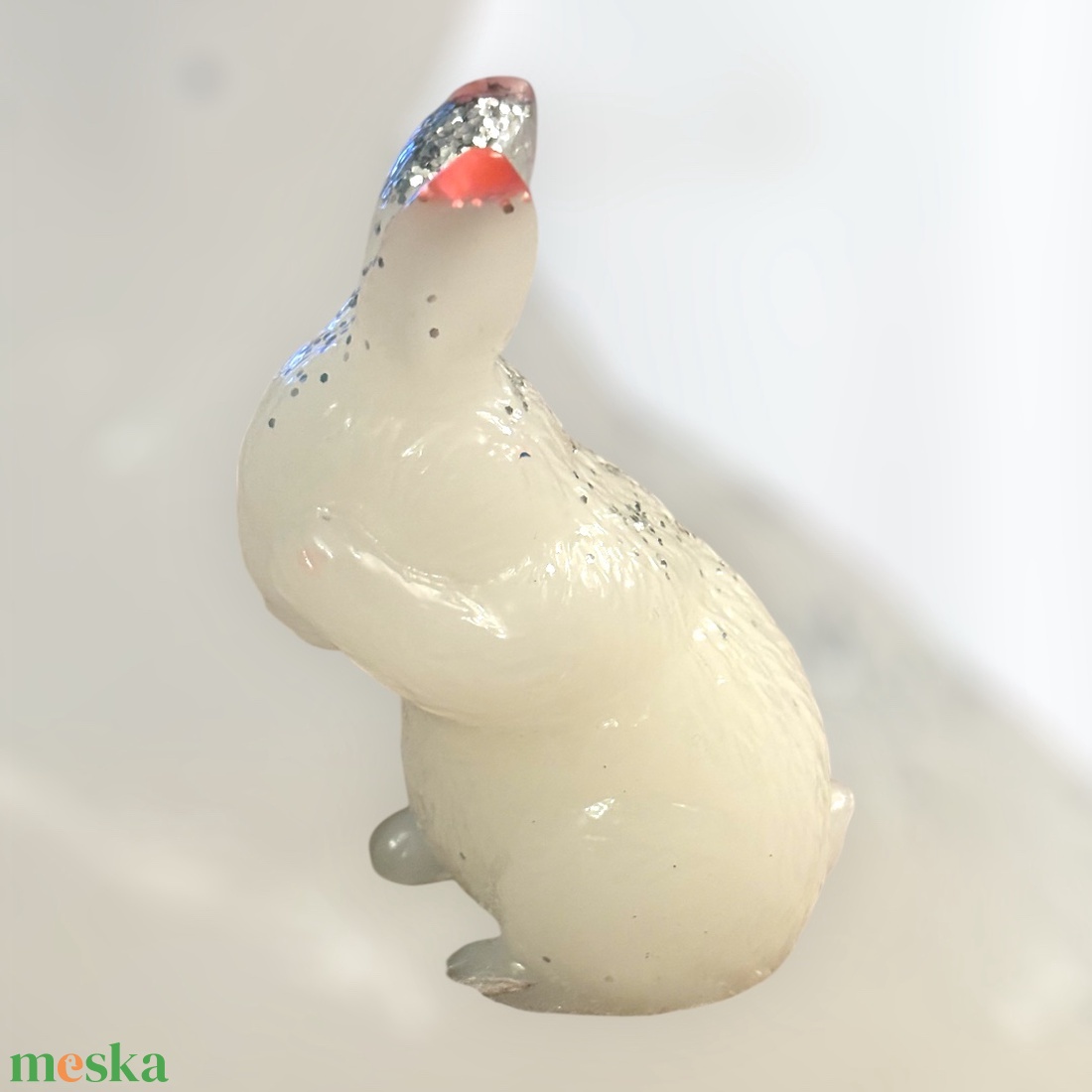 Fehér nyuszidísztárgy - otthon & életmód - dekoráció - dísztárgy - Meska.hu