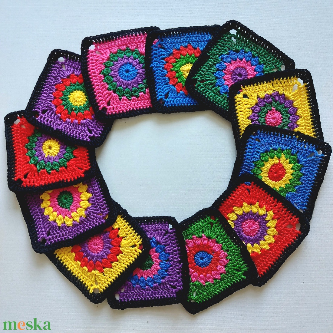 Színes nagyinégyzetek kreatív projektekhez - kellékek & szerszámok - dekorációs kellékek - egyéb kellékek - Meska.hu