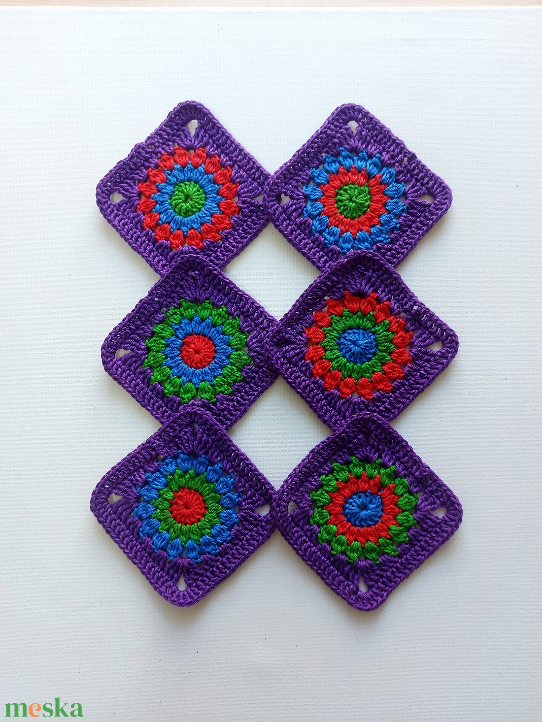 Nagyinégyzetek lila kerettel kézműves projektekhez - kellékek & szerszámok - dekorációs kellékek - egyéb kellékek - Meska.hu