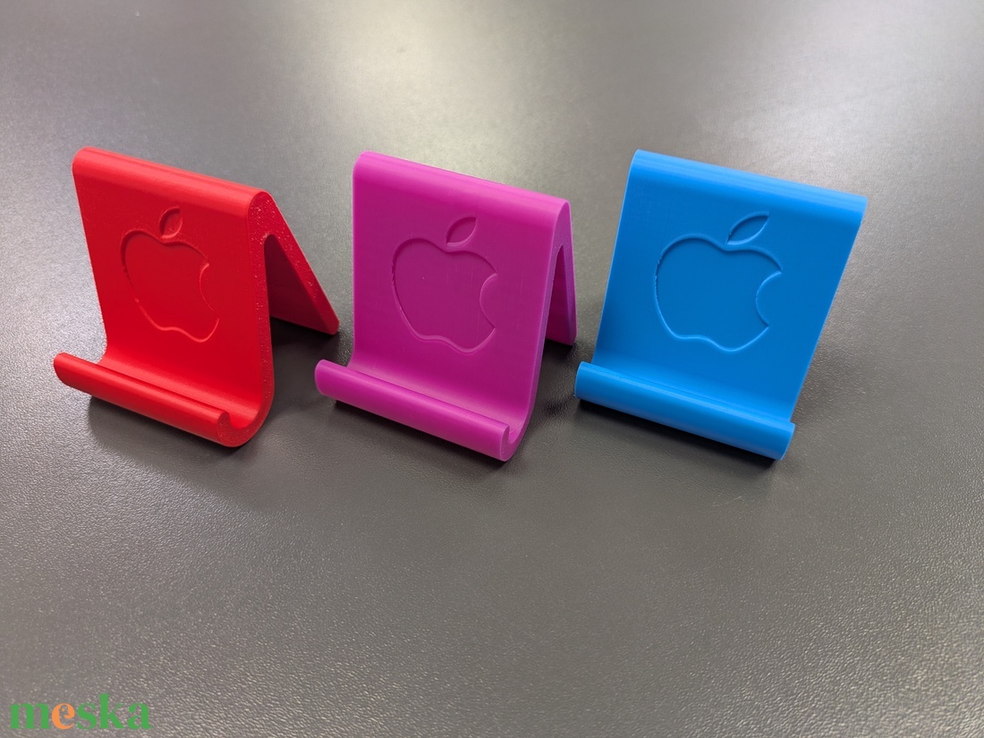 iPhone tartó, Apple logóval - otthon & életmód - tárolás & rendszerezés - asztali telefontartó - Meska.hu