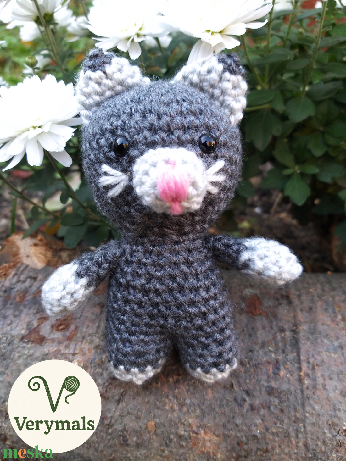 Mici horgolt cica - játék & sport - plüssállat & játékfigura - cica - Meska.hu