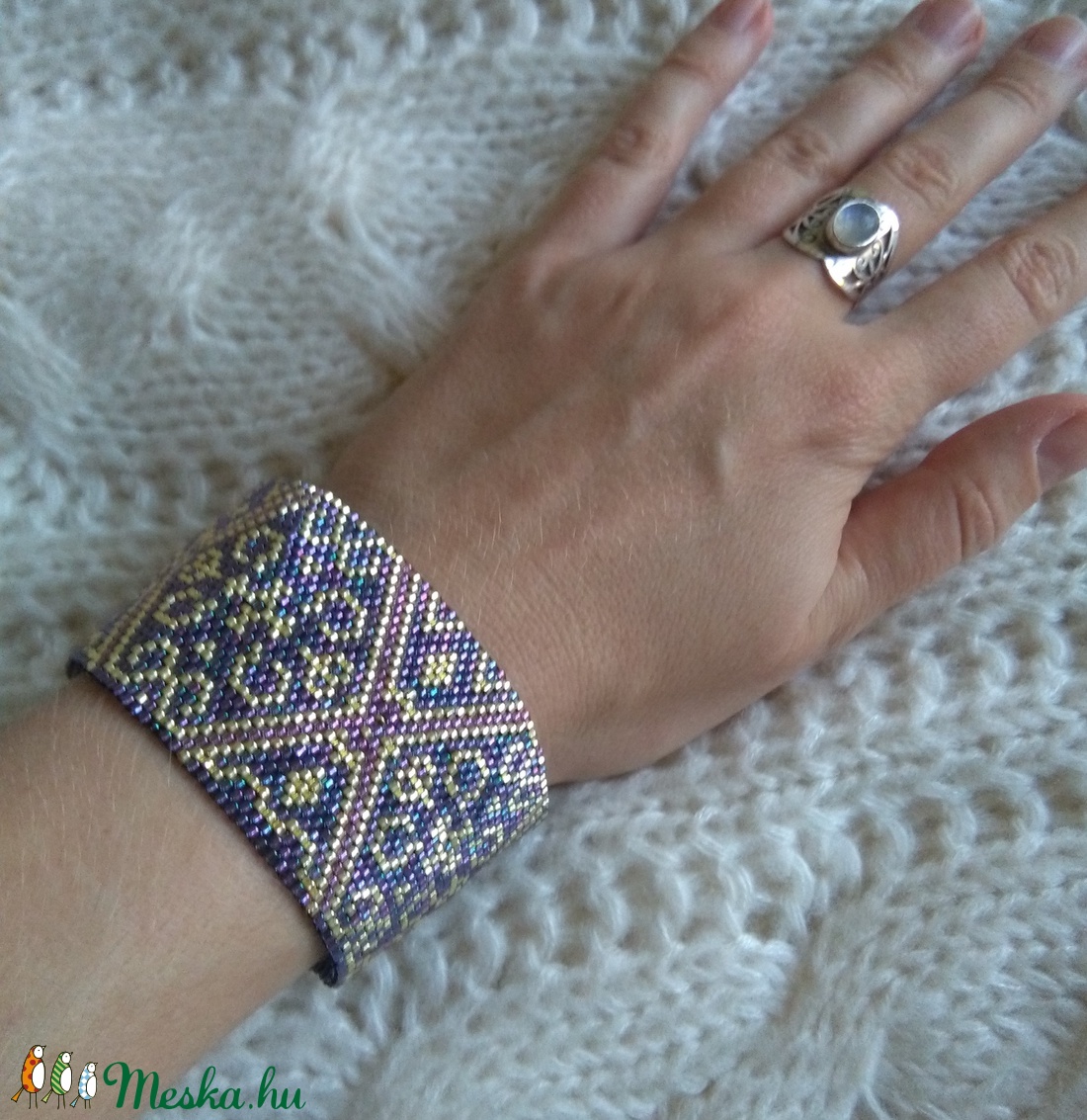 Peyote karkötő - ékszer - karkötő - gyöngyös karkötő - Meska.hu