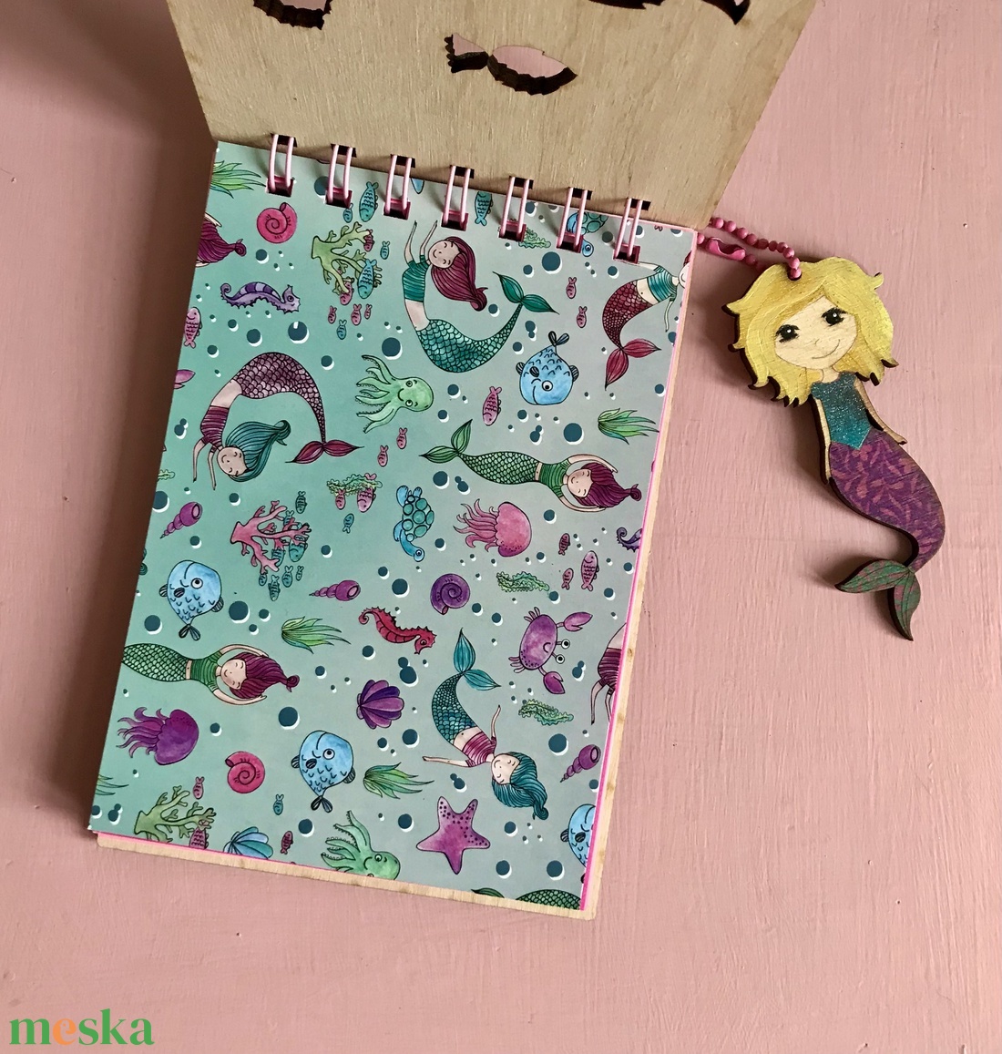 Füzet sellővel lánykáknak - otthon & életmód - papír, írószer - jegyzetfüzet & napló - Meska.hu