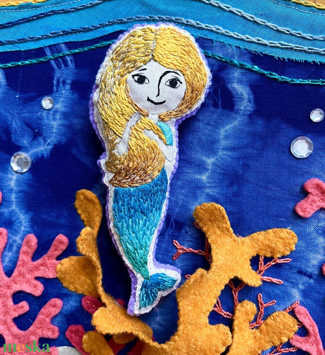 Hímzett sellő baba - játék & sport - baba & babaház - baba - Meska.hu