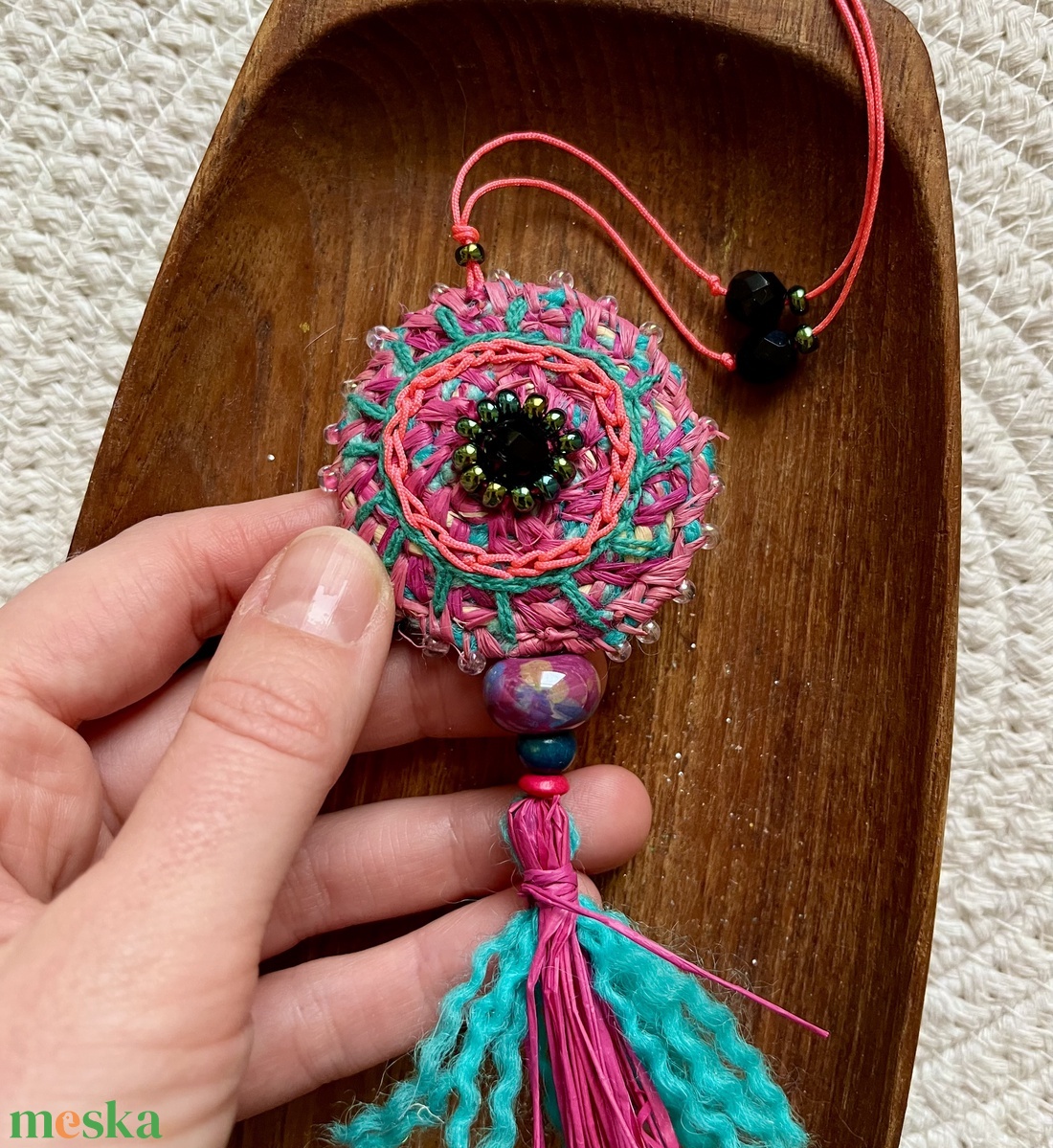 Szinspirál nyaklánc - ékszer - nyaklánc - gyöngyös nyaklánc - Meska.hu