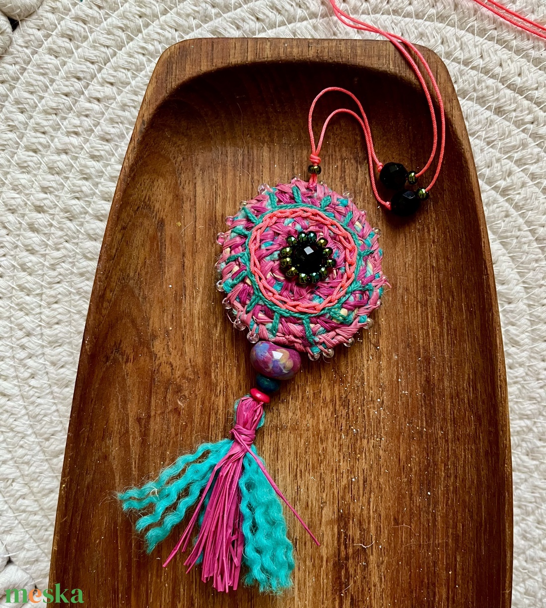 Szinspirál nyaklánc - ékszer - nyaklánc - gyöngyös nyaklánc - Meska.hu