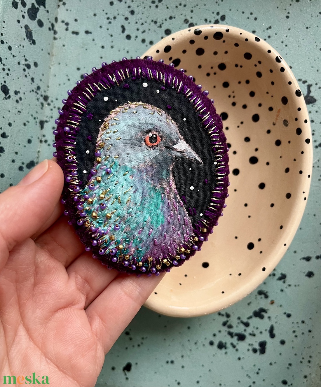 Galamb kitűző - ékszer - kitűző és bross - Meska.hu