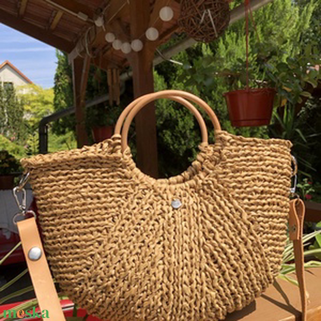 Raffia táska - bőrpánt nélkül - táska & tok - kézitáska & válltáska - kézitáska - Meska.hu Raffia táska - bőrpánt nélkül - táska & tok - kézitáska & válltáska - kézitáska - Meska.hu