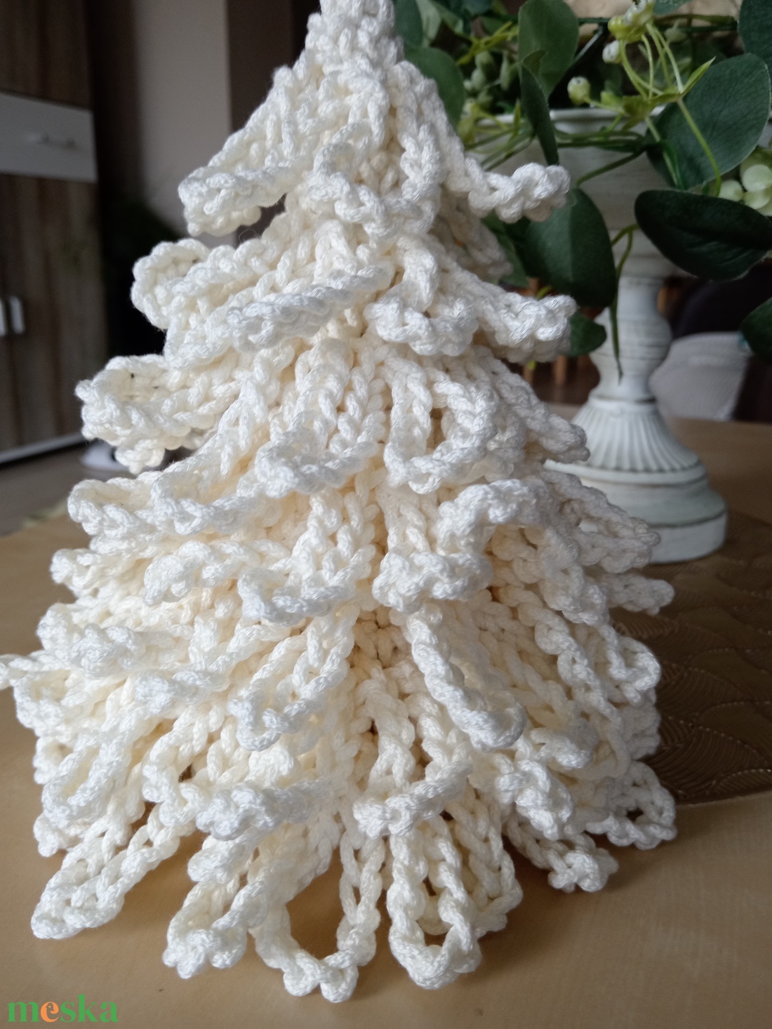 Horgolt karácsonyfa  - karácsony - adventi díszek - adventi asztaldísz - Meska.hu