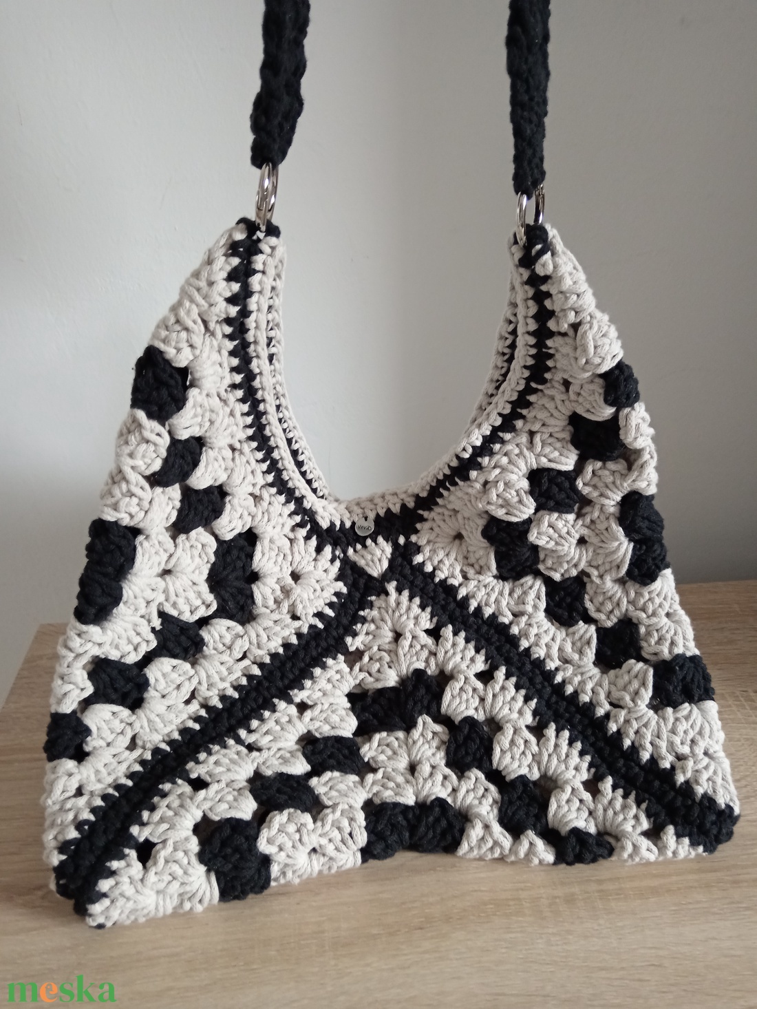 Nagyi kockás táska  - táska & tok - bevásárlás & shopper táska - shopper, textiltáska, szatyor - Meska.hu