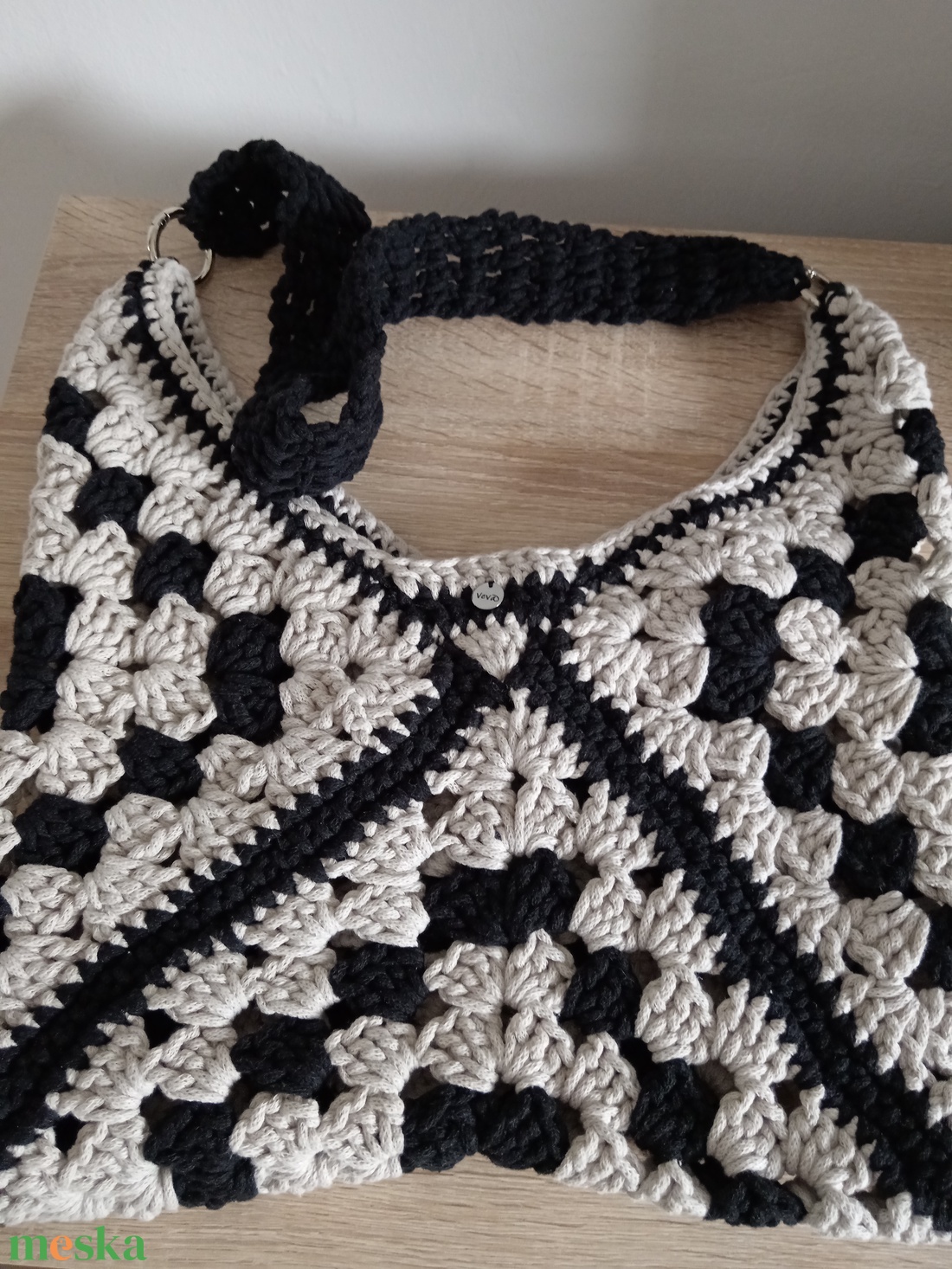 Nagyi kockás táska  - táska & tok - bevásárlás & shopper táska - shopper, textiltáska, szatyor - Meska.hu