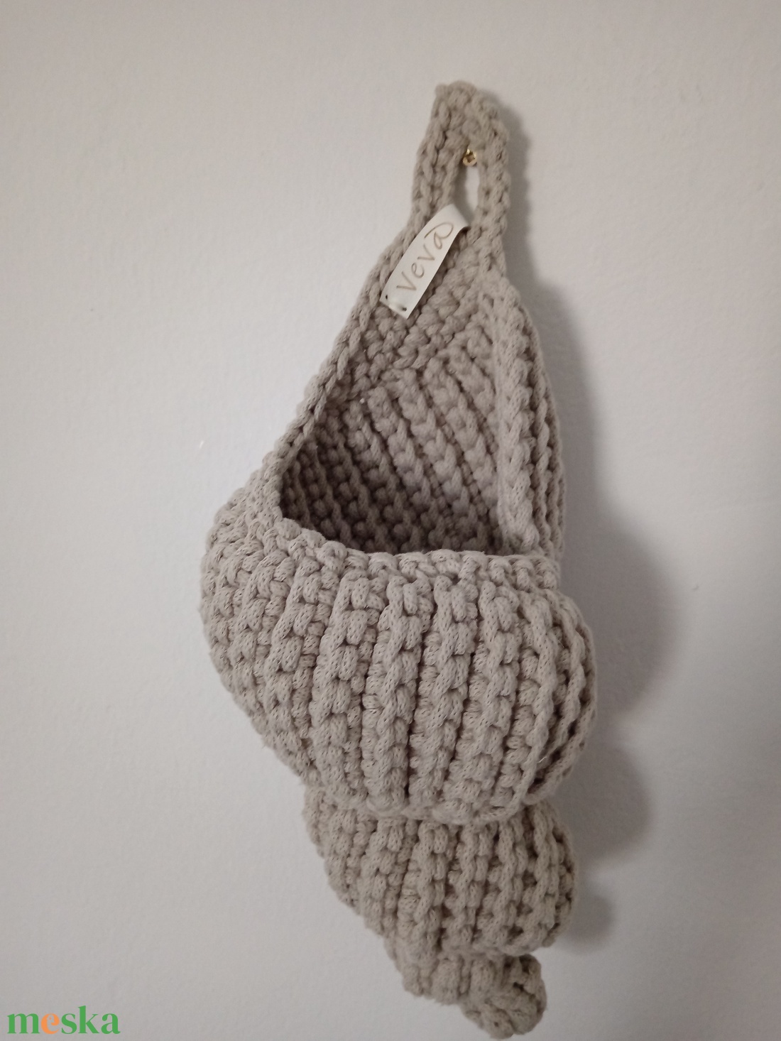 Horgolt csiga tároló  - otthon & életmód - tárolás & rendszerezés - tárolókosár - Meska.hu