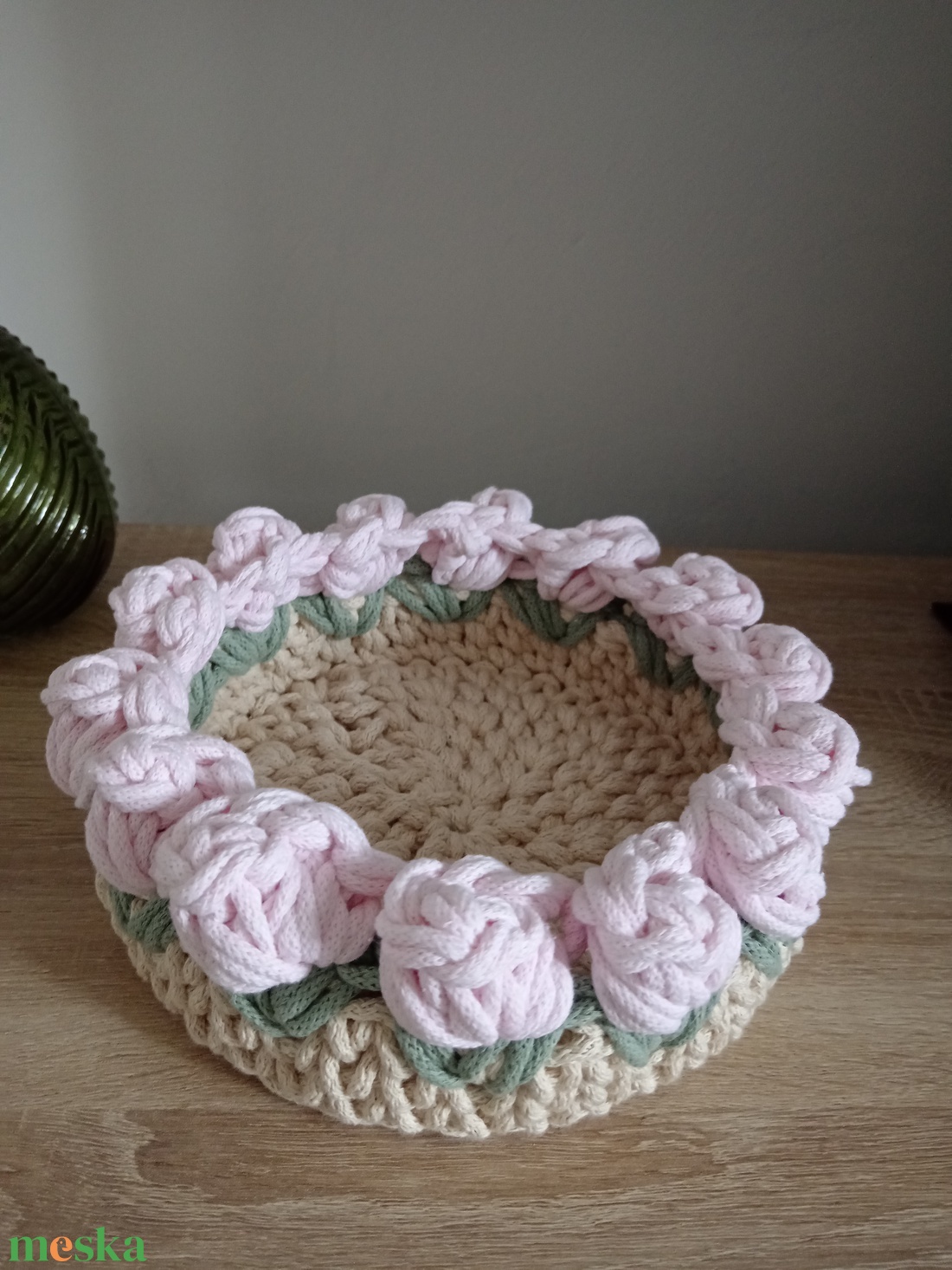 Tulipános kosár - ünnepi díszek, dekorációk - húsvéti díszek és dekorációk - húsvéti kosár - Meska.hu