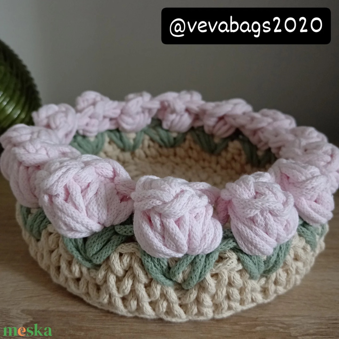 Tulipános kosár - ünnepi díszek, dekorációk - húsvéti díszek és dekorációk - húsvéti kosár - Meska.hu