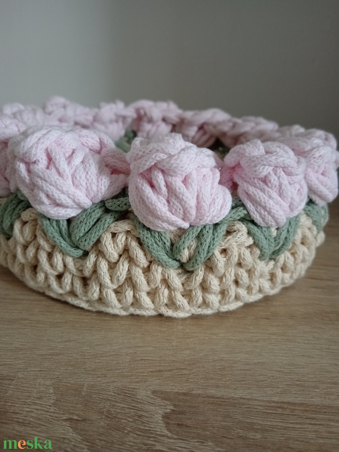 Tulipános kosár - ünnepi díszek, dekorációk - húsvéti díszek és dekorációk - húsvéti kosár - Meska.hu