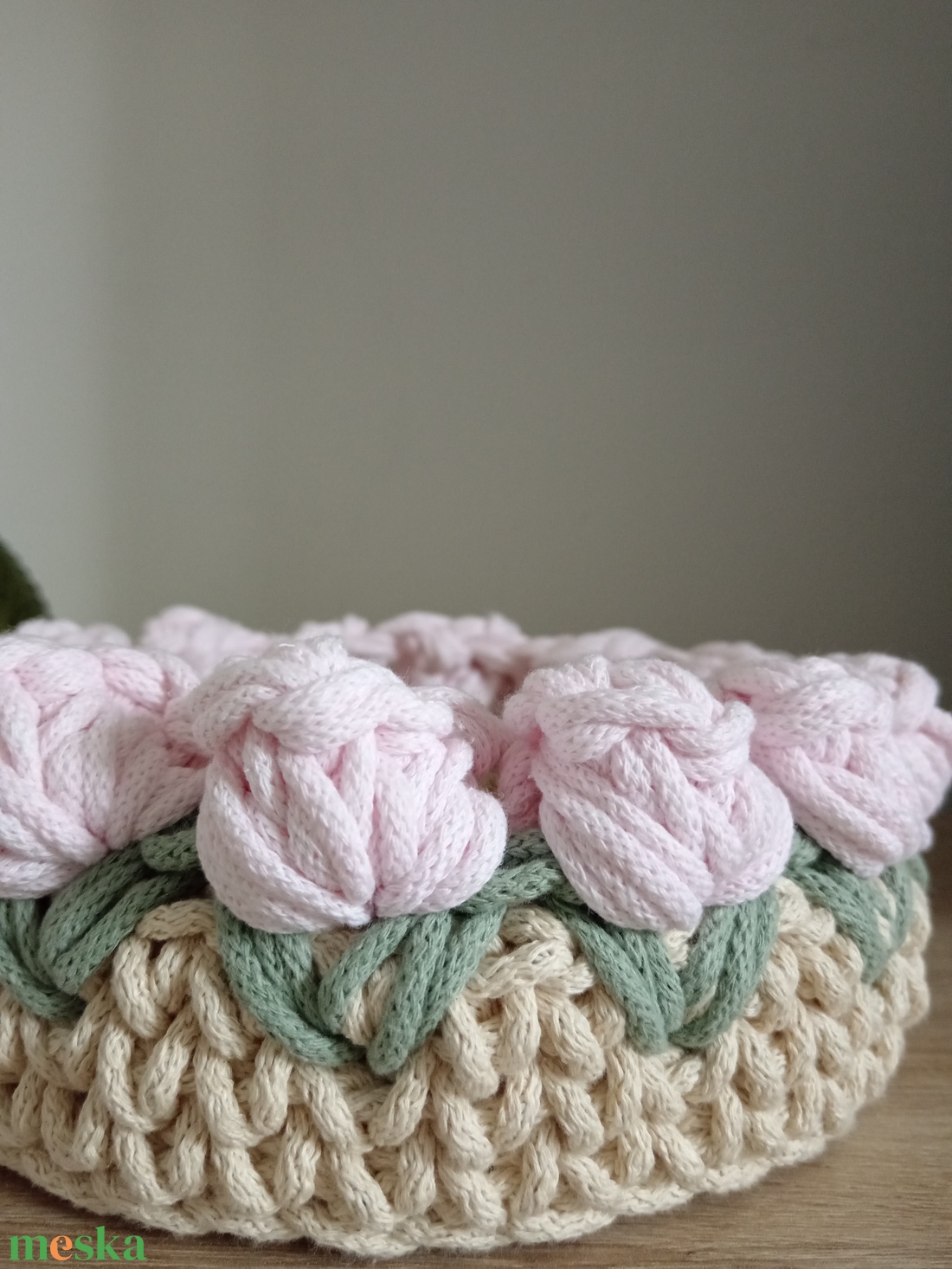 Tulipános kosár - ünnepi díszek, dekorációk - húsvéti díszek és dekorációk - húsvéti kosár - Meska.hu