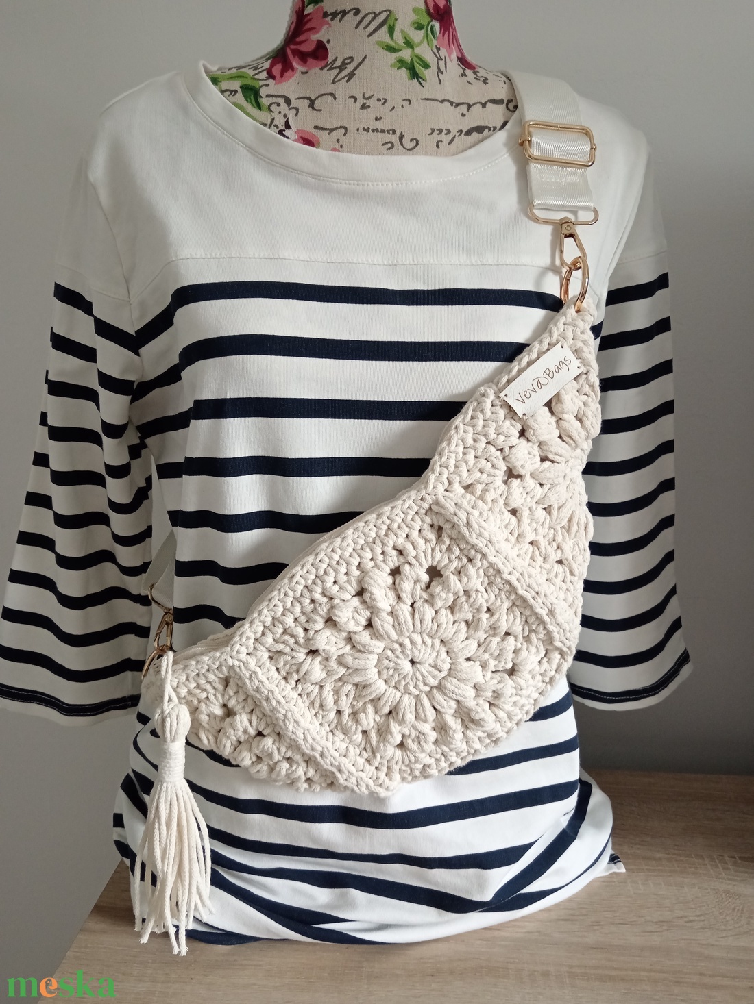 Horgolt crossbody - Summer  - táska & tok - kézitáska & válltáska - vállon átvethető táska - Meska.hu