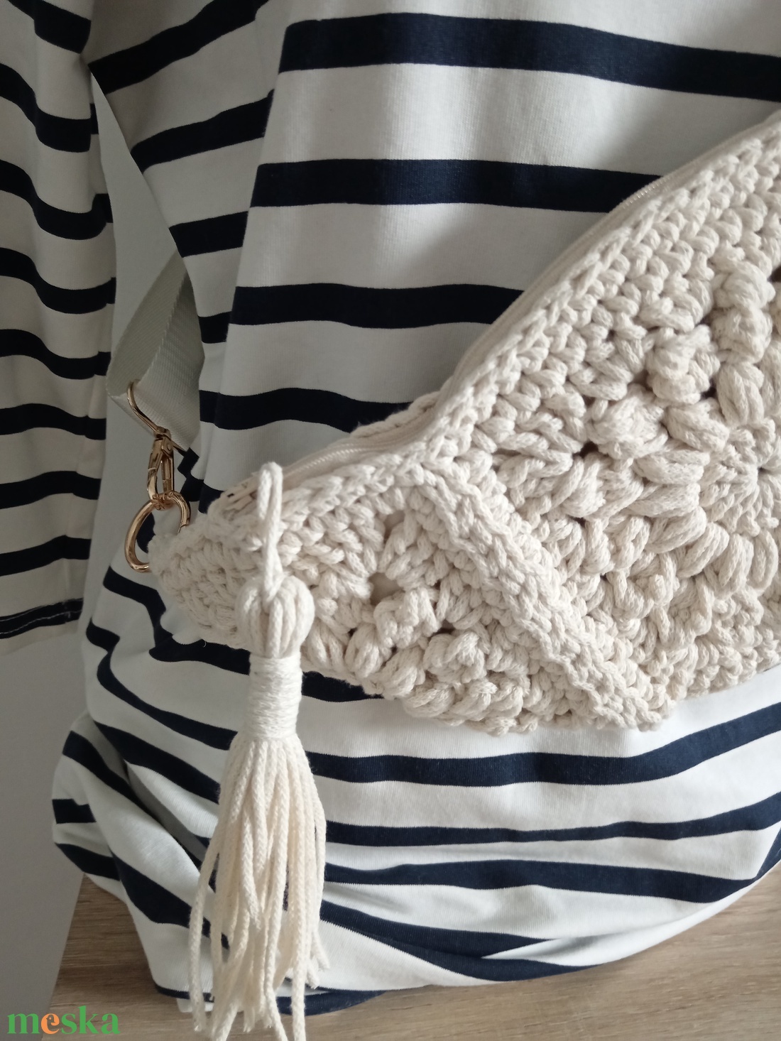 Horgolt crossbody - Summer  - táska & tok - kézitáska & válltáska - vállon átvethető táska - Meska.hu