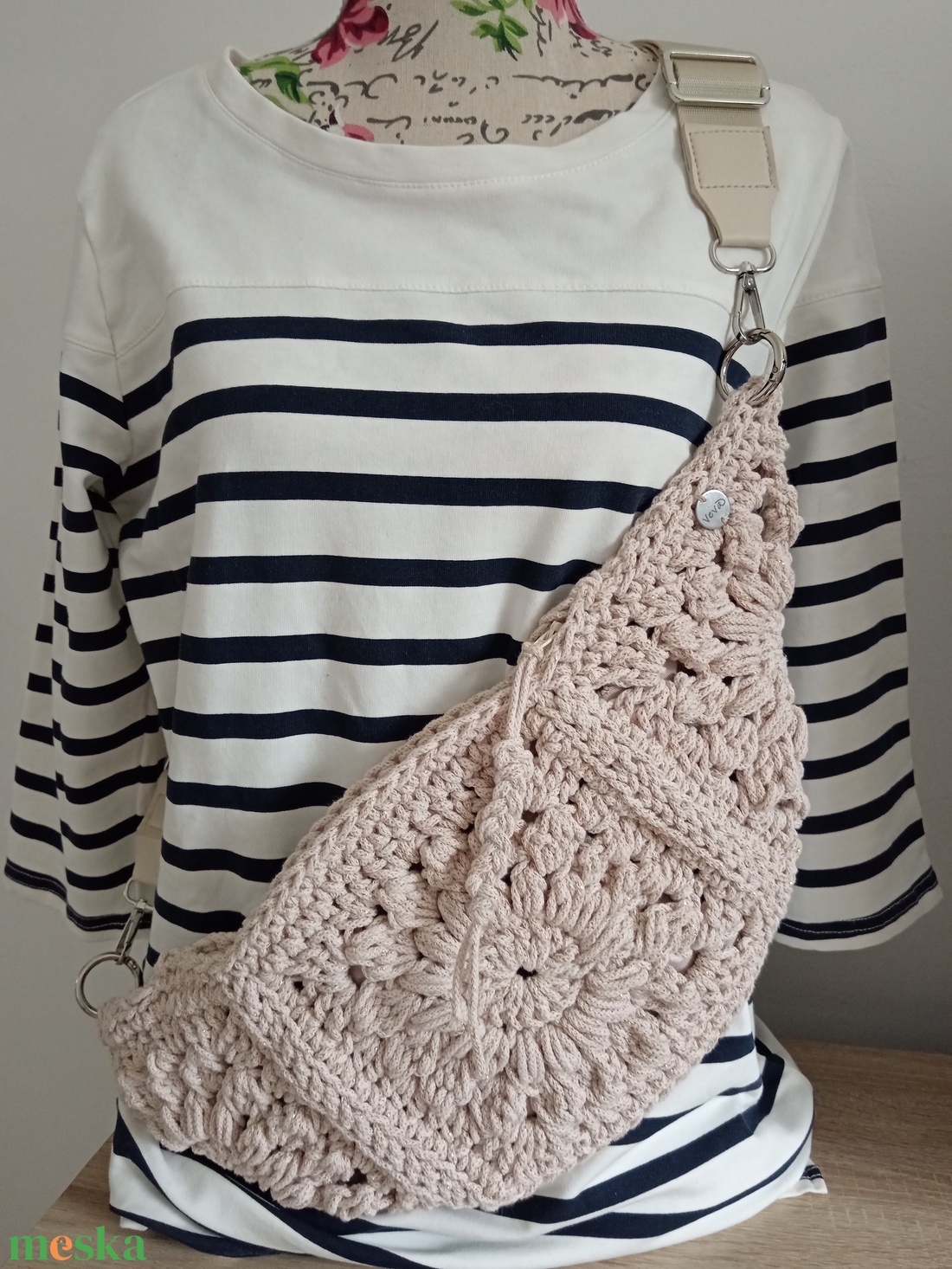 Horgolt crossbody - Summer  - táska & tok - övtáska - Meska.hu
