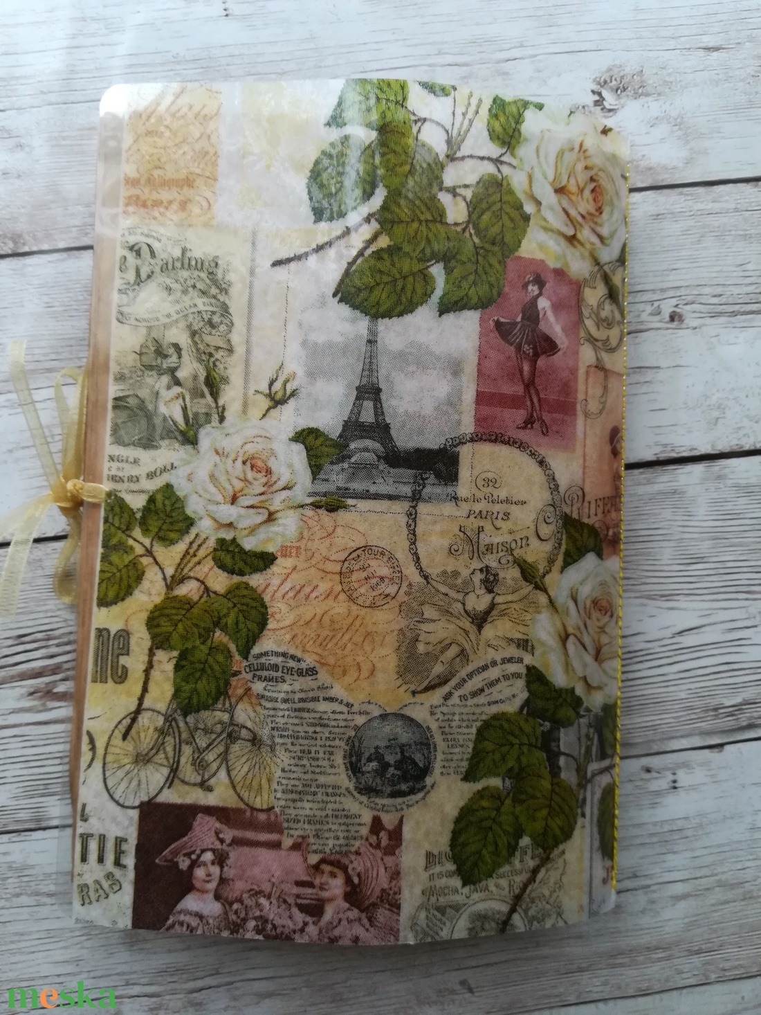 Egyedi, kézzel készített romantikus kis napló - otthon & életmód - papír, írószer - jegyzetfüzet & napló - Meska.hu