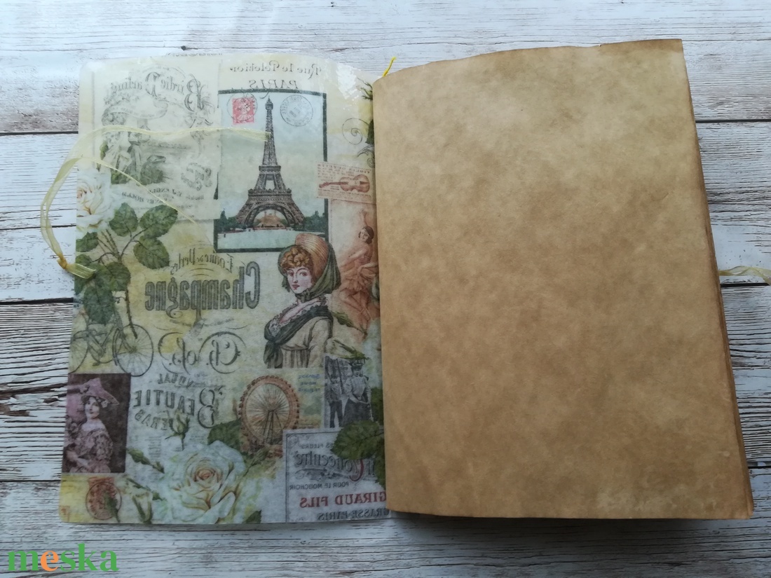 Egyedi, kézzel készített romantikus kis napló - otthon & életmód - papír, írószer - jegyzetfüzet & napló - Meska.hu