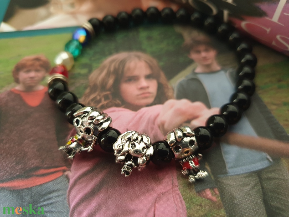 Harry Potter  ásványgyöngy karkötő  - ékszer - karkötő - gyöngyös karkötő - Meska.hu