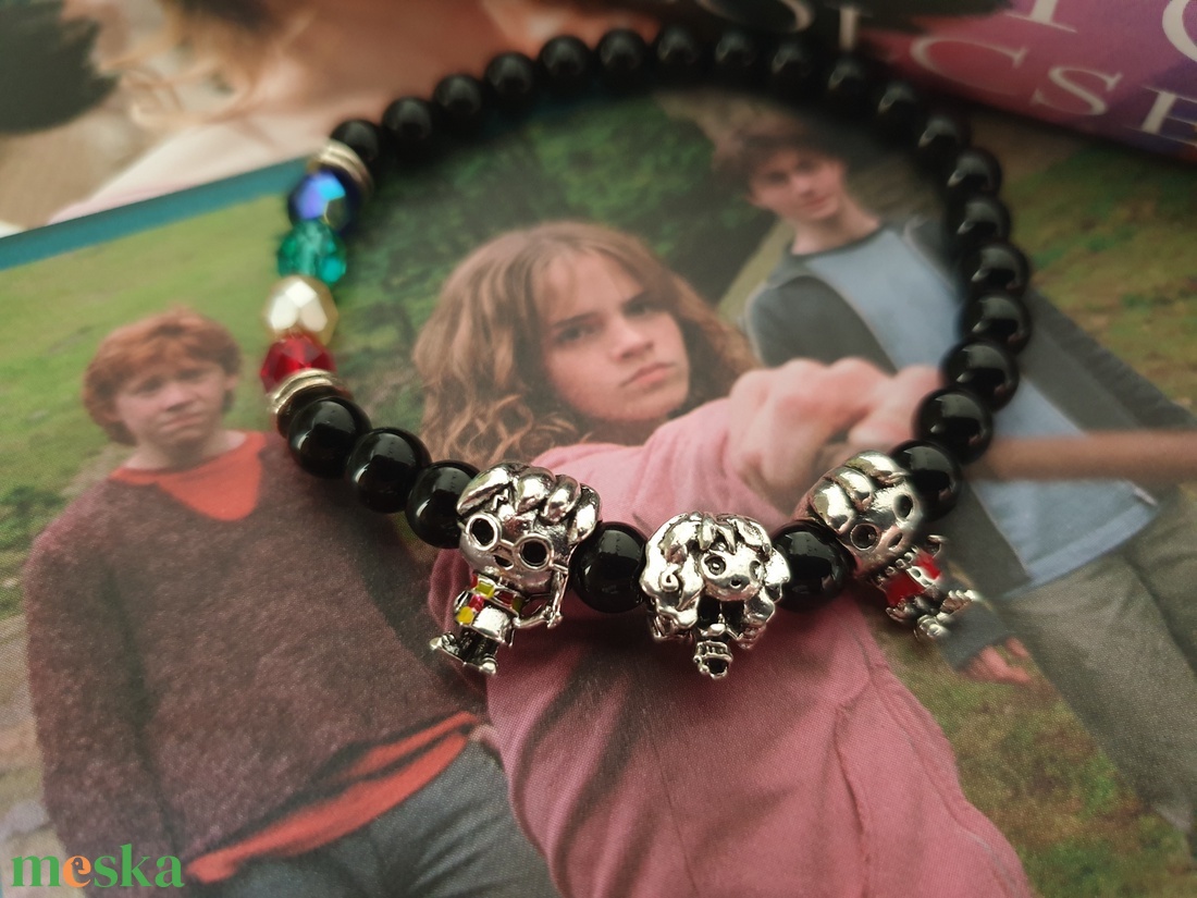 Harry Potter  ásványgyöngy karkötő  - ékszer - karkötő - gyöngyös karkötő - Meska.hu